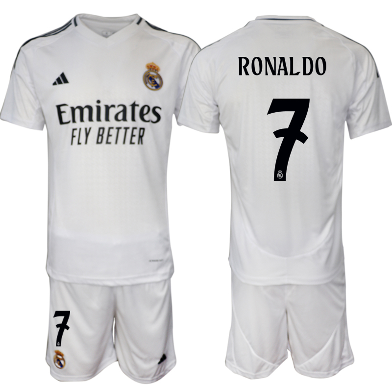 Men 2024-2025 Club Real Madrid home White #7 Soccer Jerseys